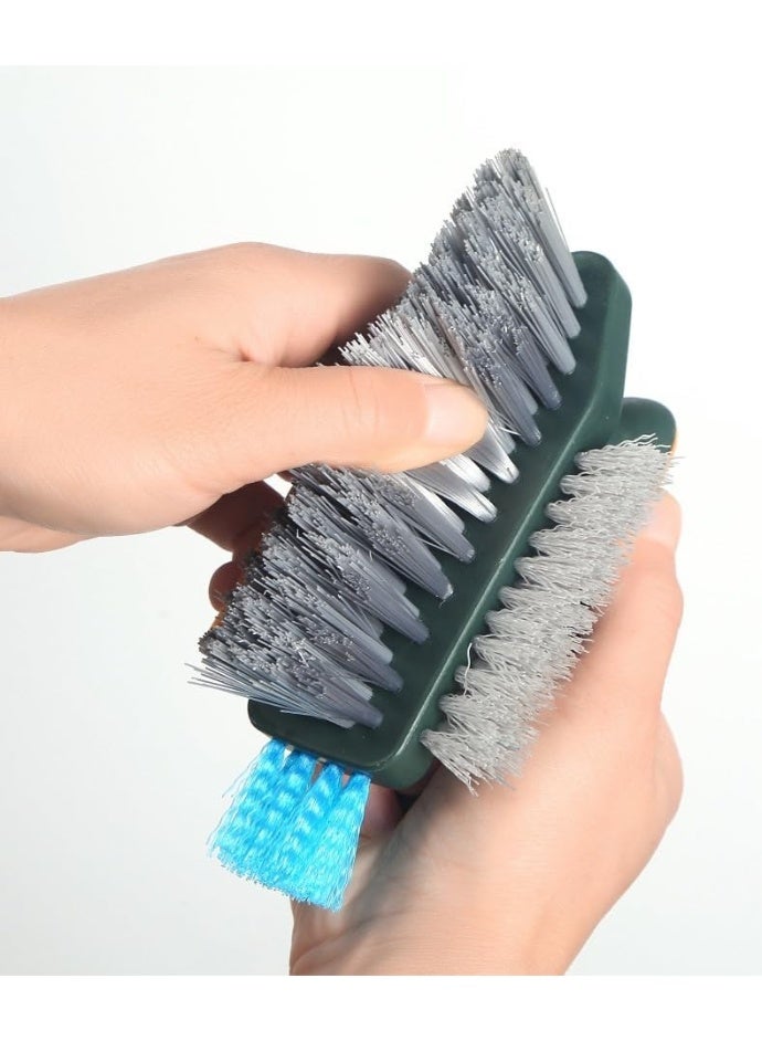 Beauenty 2-in-1 Durable Plastic Crevice and Floor Scrub Brush for Cleaning with Handle - Portable Design Hand Brush for Bathroom, Kitchen, Living Room Cleaning - Image 3