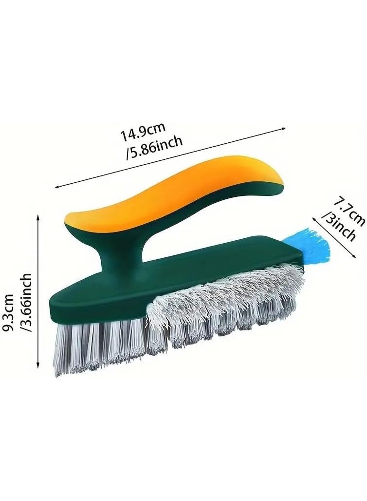 Beauenty 2-in-1 Durable Plastic Crevice and Floor Scrub Brush for Cleaning with Handle - Portable Design Hand Brush for Bathroom, Kitchen, Living Room Cleaning - Image 5