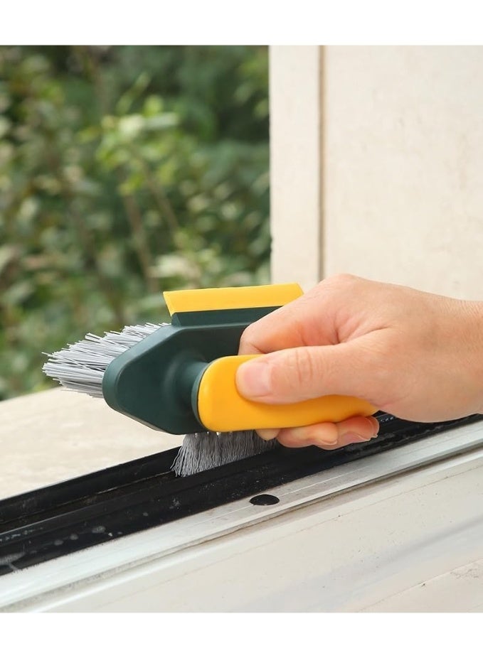 Beauenty 2-in-1 Durable Plastic Crevice and Floor Scrub Brush for Cleaning with Handle - Portable Design Hand Brush for Bathroom, Kitchen, Living Room Cleaning - Image 4