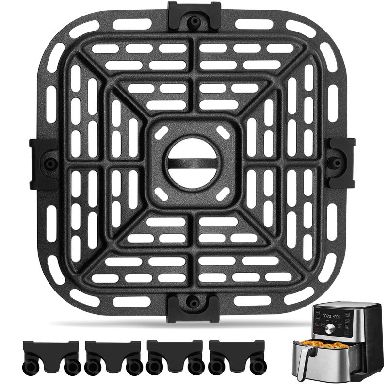 GWY Air fryer Replacement Parts for Instant Pot Vortex Plus 6 in 1 4 Quart Air Fryer Oven 7575 Square Food Grade Air Fryer Grill Plate Crisper Plate Accessories Tray Rack