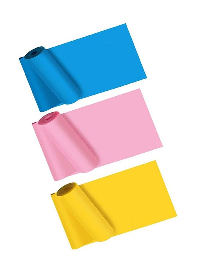 ثلاثة أحزمة المقاومة ، ممارسة أحزمة ، أحزمة المادية لتدريب القوة ، واليوغا ، بيلاتيس ، وتمتد ، أحزمة مطاطية مع كثافة مختلفة ، ممارسة أحزمة الأسرة الصالة الرياضية ( الأزرق ، الوردي ، الأصفر ) - Image 3