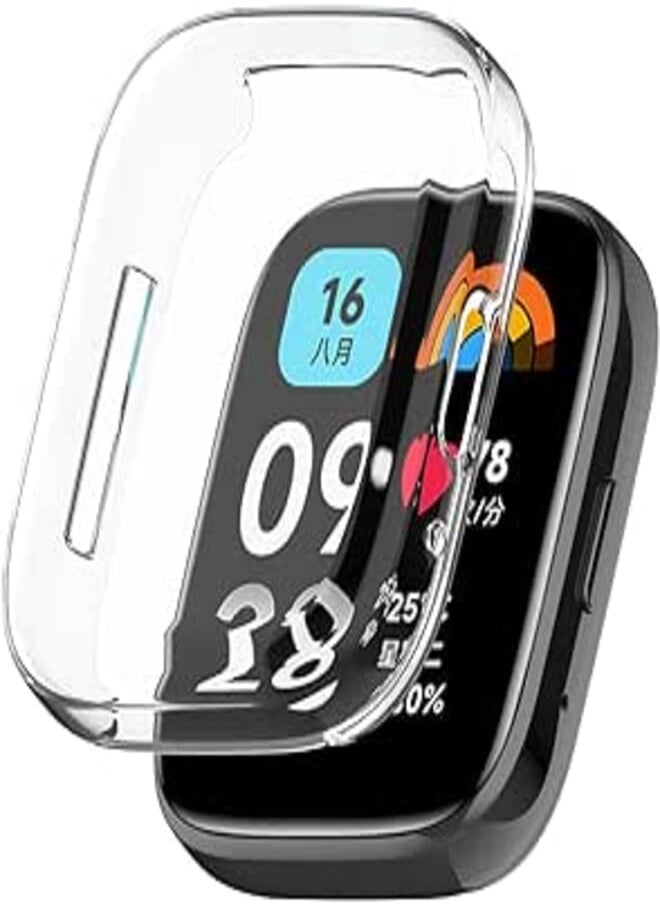 حافظة حماية من مادة TPU لساعة Redmi الذكية 3 Active Redmi Smart Watch 3 Lite، غطاء حماية شامل مطلي بالطلاء