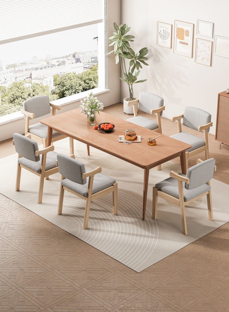 NEWLAN 2pcs Z Dining Chair, Modern Chair for Dining Room, Bedroom, Study, Solid Wood Dining Chair with Soft Cushion and Seat Cushion. - Image 5