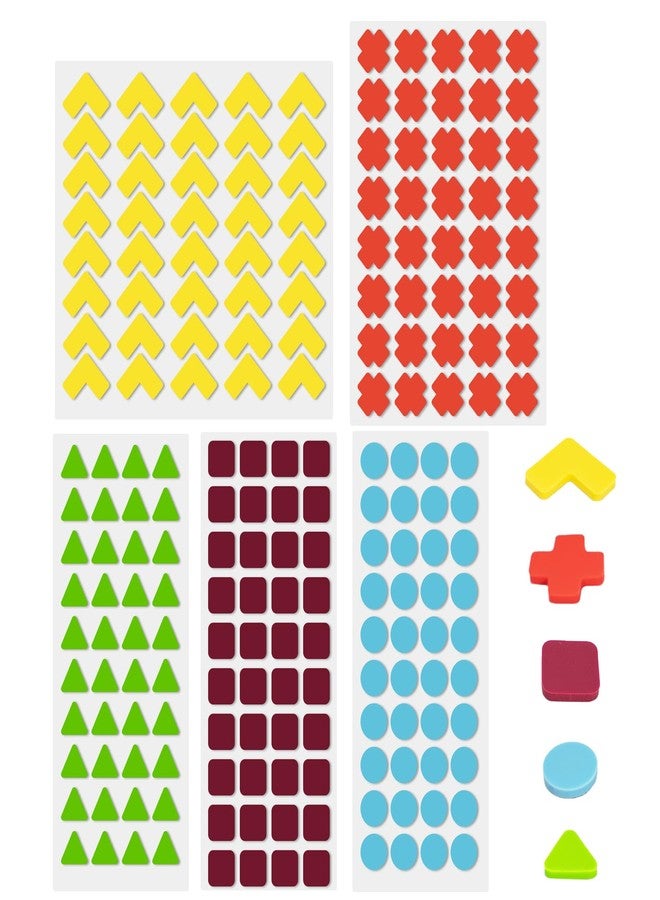 BLEWAY Bump Dots for Visually Impaired 200 Pcs Combo Pack(Yellow&Red&Blue&Purple&Green) - Low Vision Aids Braille Stickers Raised Tactile Dots for Elderly, Blind - Image 1