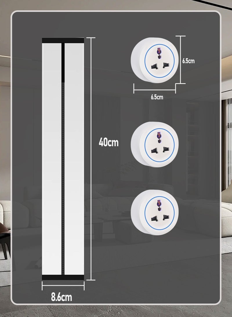 BEIRUI 40cmComes with 3 power outlets, Removable Safety Power Outlet, Portable Power Rail, Surface Mount Rail Receptacle with Terminal Blocks for Kitchens, Bathrooms, and Offices. - Image 3