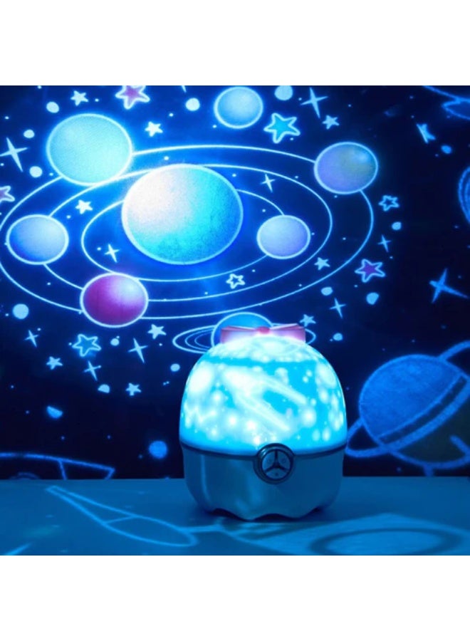 Crony lucky star 8 kinds of pattern light Starry sky projector lamp night light romantic rotating music table lamp birthday gift - Image 5