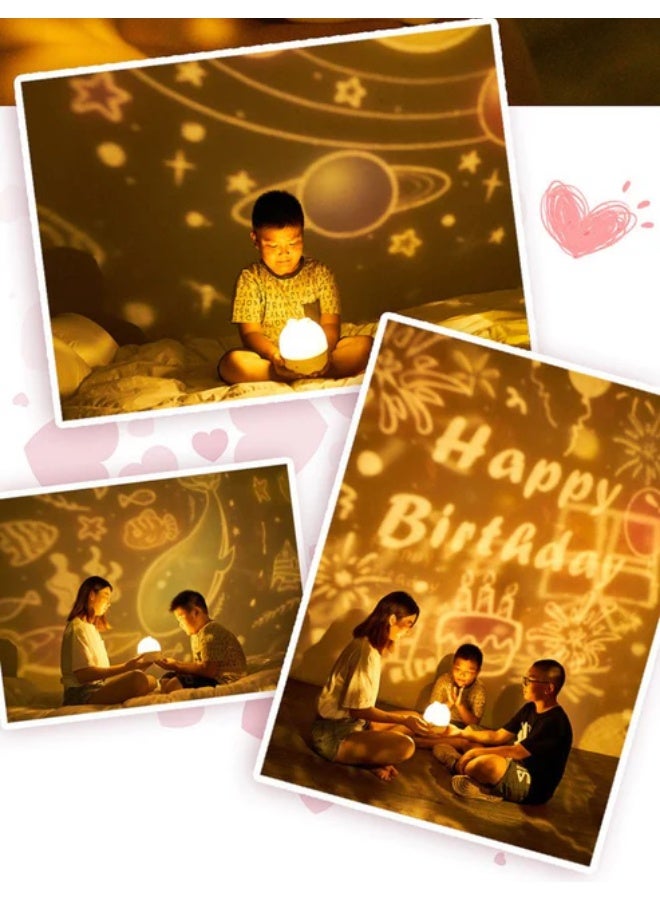 Crony lucky star 8 kinds of pattern light Starry sky projector lamp night light romantic rotating music table lamp birthday gift - Image 3
