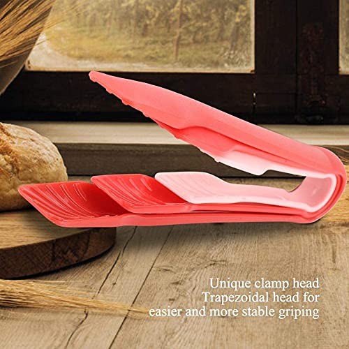 HEXONIQ® 3 Piece Serving Tongs Set Plastic Kitchen Clip Non-Stick Party Essential for Cooking Oven Baking Salad Steak Vegetable Ice Serving Tools Utensil Set, Red - Image 4