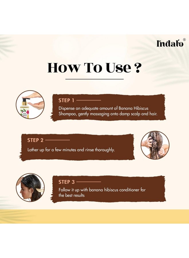 Indalo Banana Hibiscus Shampoo for Smooth and Shiny Hair Flaunts | Sulphate Free, Silicone Free (200ml) - Image 5