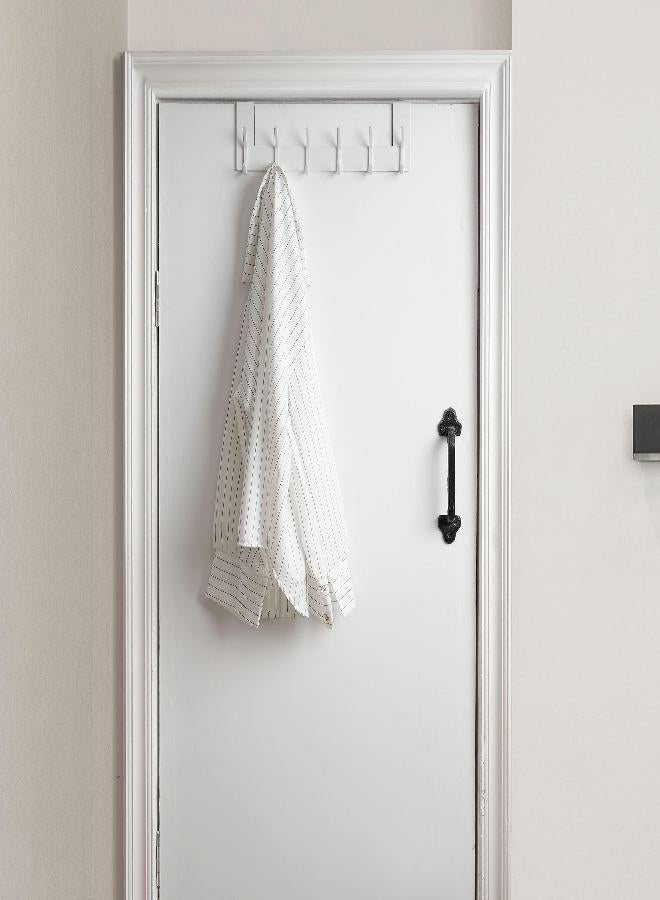 WEBI WEBI Over The Door Hook,Over Door Towel Rack,Door Hanger,Door Coat Hanger,Over The Door Coat Rack,Door Hooks for Hanging Clothes,Back of Door,White - Image 3