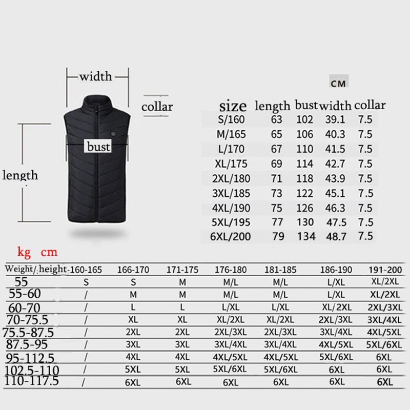 Heated Vest For Men Women, Eigffole USB Rechargeable Electric Jacket 9 Heating Zones Down Vests Hunting, Battery not Included - Image 2