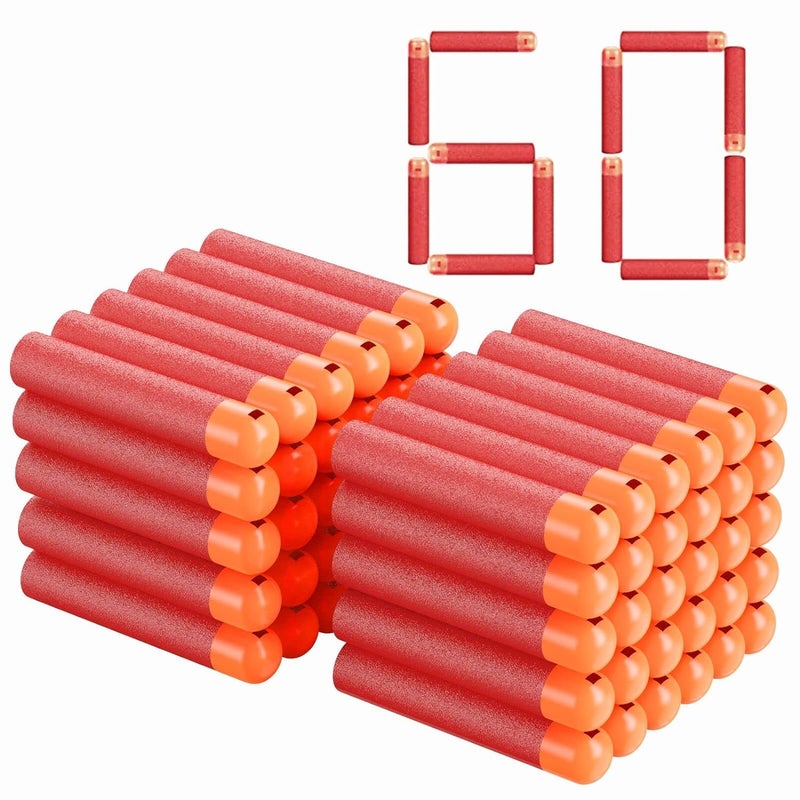 JTS عبوة إعادة تعبئة Mega Dart 60 قطعة لسلسلة N-Strike Mega - Image 1