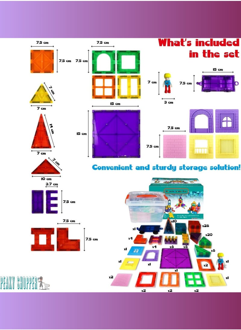 ١٠٧ قطعة من البلاط المغناطيسي للأطفال، مكعبات مغناطيسية تعليمية معتمدة لتنمية المهارات، ألعاب ثلاثية الأبعاد بأسلوب مونتيسوري للأولاد والبنات، لبناء الهياكل والأشكال وتعزيز نشاط الدماغ والإبداع - pzsku/Z1CDF67C91184417D61C8Z/45/_/1739261028/576734dd-5fa6-4b03-ae6a-14034dc5bb0b