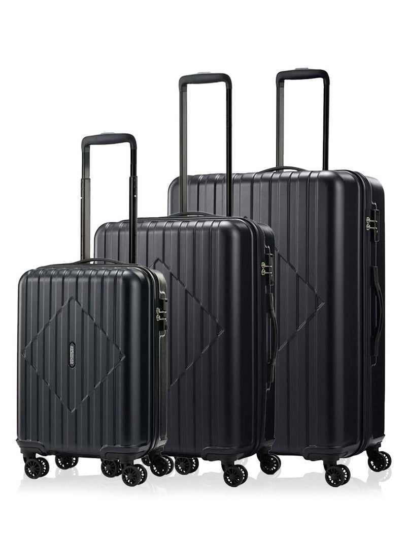 AMERICAN TOURISTER SKYTRAC 3PC Double Wheel V2-BLACK - Image 1