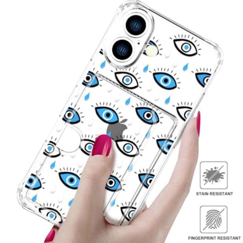 Compatible with Case Card Holder for Women Cute Design, Wallet Phone Cases Transparent Cool Kawaii Protective - Image 5