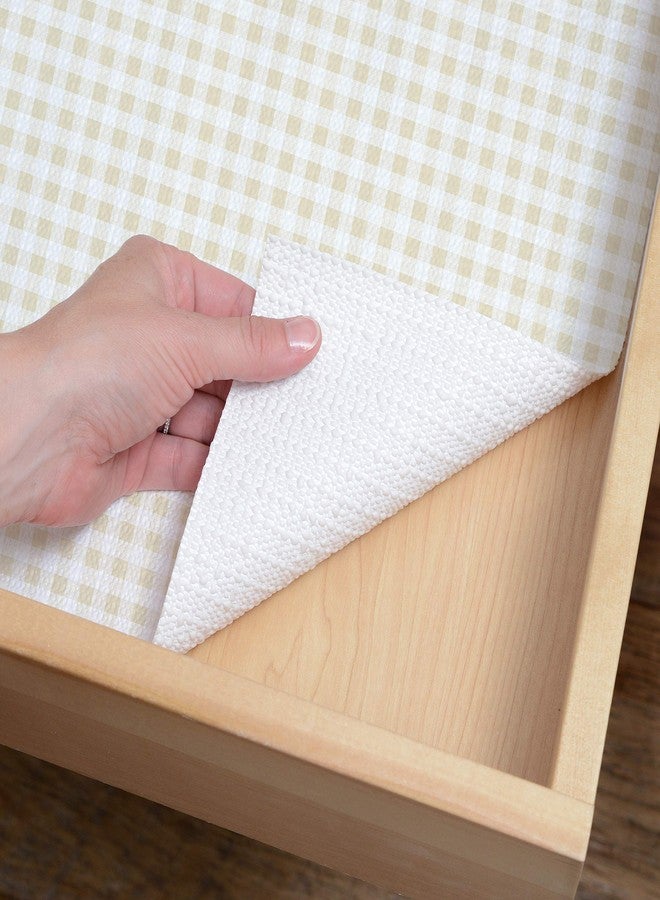 Con-Tact Brand Grip Prints Durable Non-Adhesive Non-Slip Shelf and Drawer Liner, 12'' x 5', Khaki Plaid - Image 3