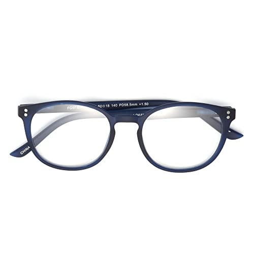 Foster Grant Unisex Joey Antifog Blue Light Readers Reading Glasses Matte Rubberized Navy 50 Mm US - Image 3