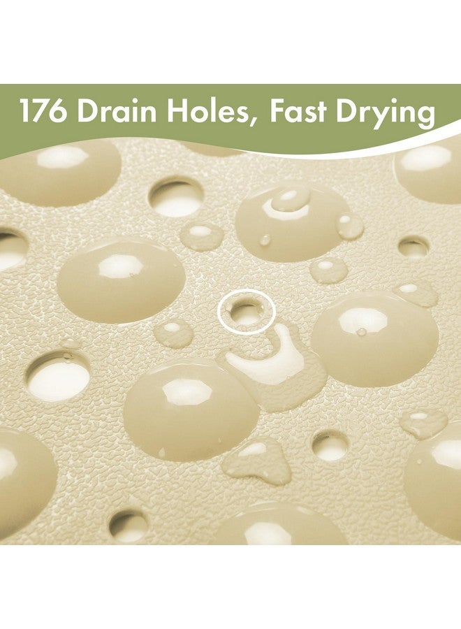 AmazerBath Shower Mat Non Slip 40 x 16 Inches, Shower Stall Mats with Suction Cups and Drain Holes, Non Slip Bath Mat for Tub for Elderly & Kids, Beige - Image 5