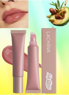 LACHAVA Lip Gloss Lip Oil Hydrating Smooth Gloss Tinted Lip Balm Transparent Lip Care Reduce Drying Moisturize Long Lasting Nourishing Non Sticky Fresh Texture & Dry Lips Care Plumper 06  - Image 1