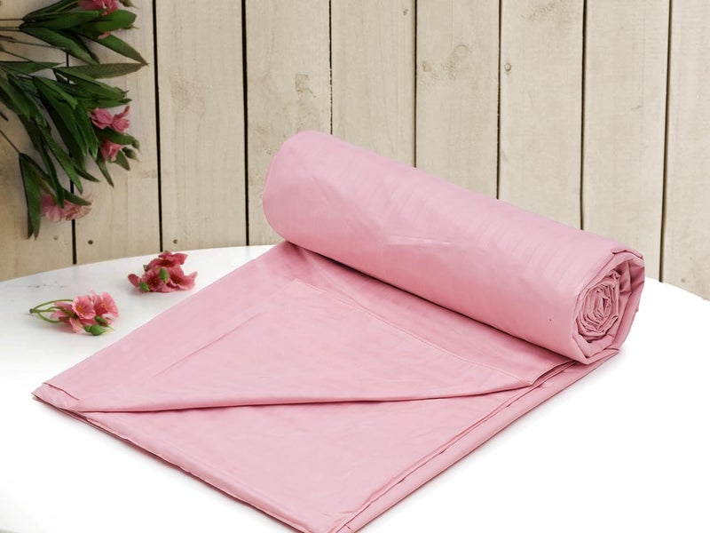 RRC Super Soft Brushed Microfiber Cotton Satin Striped Double Quilt Cover,90X100(Inches) Duvet Cover,228X254(CM) Comforter Cover with Zipper with Four Corner Ties - Image 1