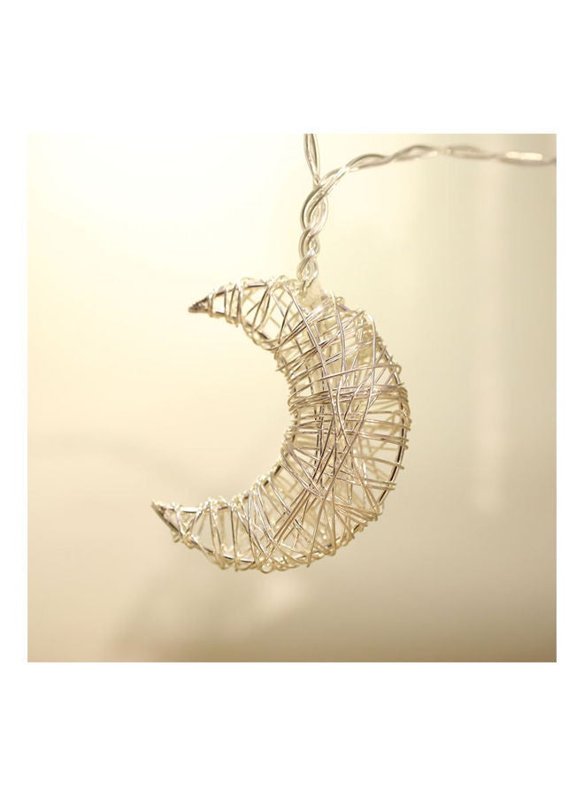 NIBEMINENT Hollow Moon USB Plug LED String Decorative Lamp Yellow 20 x 10 4centimeter - Image 3