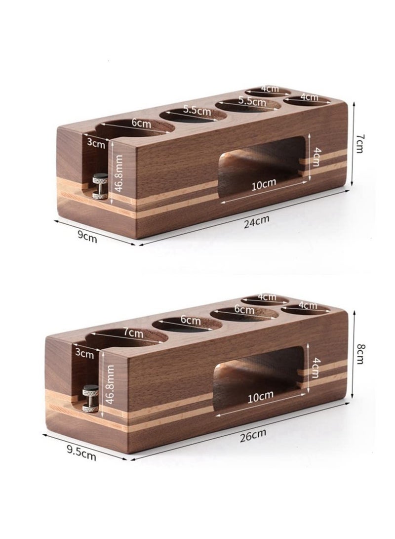 SOLARAE Wood Coffee Tamper Holder, 54mm Espresso Tampering Support Base Wooden Filling Station Espresso Tamper Holder Coffee Tamper Base Station Coffee Tamper Mat Station for Barista Coffee Accessories - Image 3