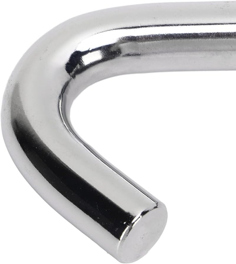 Silver Iron C Shaped Universal Rubber Pull Bar Handle Grip for Cable Exercise Home Gym Workouts - Image 4