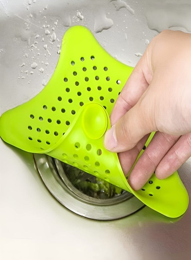 Oblivion Star Shaped Sink Filter Bathroom Hair Catcher, Drain Strainers Cover Trap Basin (Pack of 10) - Image 3