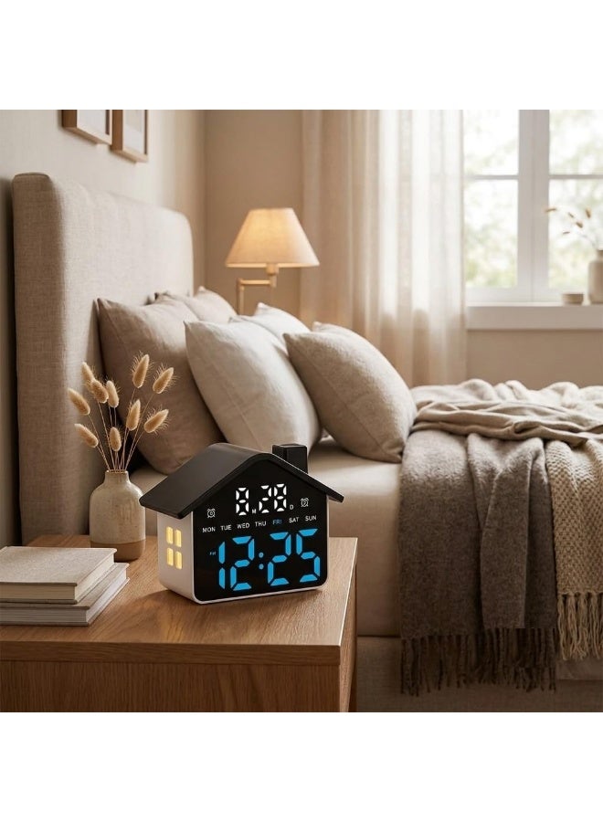 Modern Home-themed LED Digital Desk Clock and Alarm Clock – Displays Time, Date, Day of the Week, and a Clear Digital Display for Home and Office - Image 2