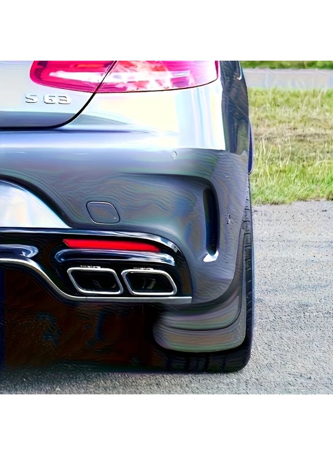 Universal Fit Black Car Mud Flap Guards 2Pcs Heat Cold Resistant EVA Material Durable Non Deforming - Image 1
