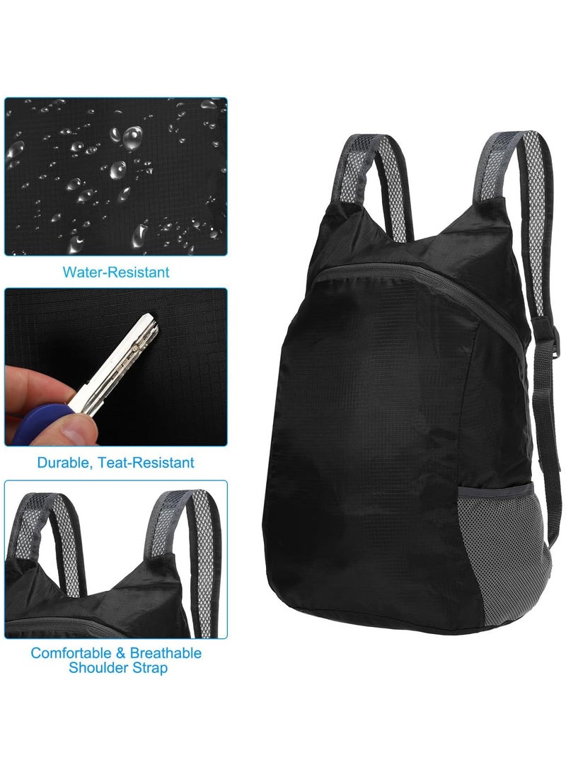 PATIKIL Hiking Backpack, 10L Packable Lightweight Backpack Daypack Small Foldable Outdoor Camping Cycling Backpacking Shoulder Bag, Black  - Image 4