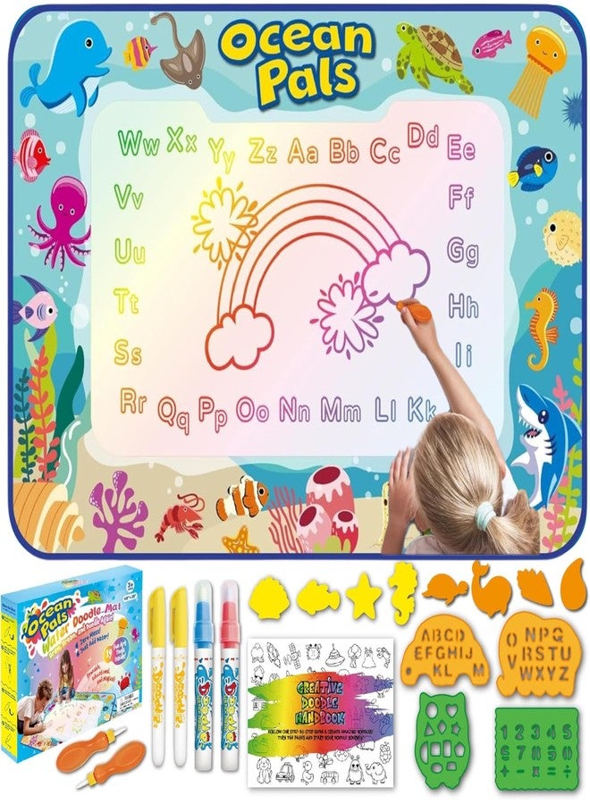 أنيمولدز سجادة رسم مائية من أنيمولدز، مقاس 40×32 بوصة، للأطفال - سجادة مائية من أوشن بالز - Image 1