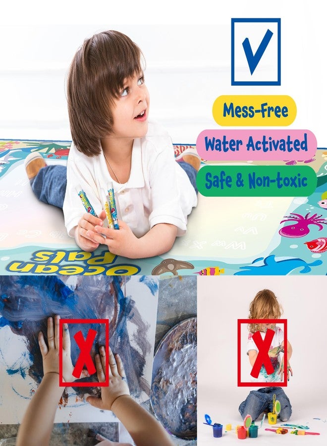 أنيمولدز سجادة رسم مائية من أنيمولدز، مقاس 40×32 بوصة، للأطفال - سجادة مائية من أوشن بالز - Image 3