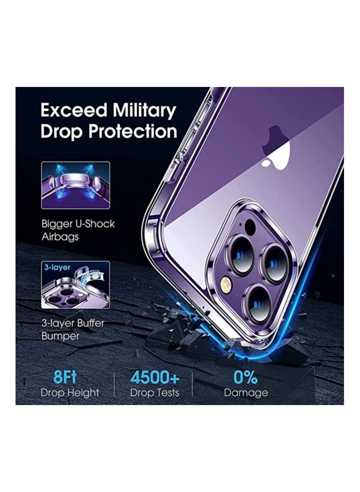 Case Compatible with iPhone 14 Pro, Clear Case Four Corners Full Body Protection TPU Anti-Yellowing - Clear (Iphone 14 Pro)
