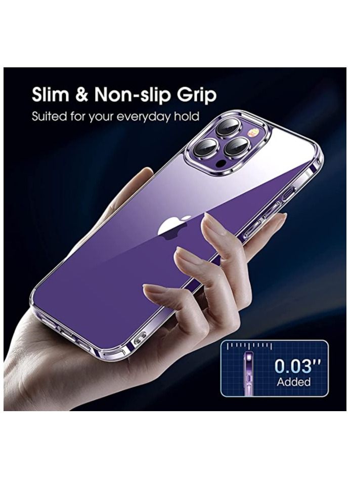 Case Compatible with iPhone 14 Pro, Clear Case Four Corners Full Body Protection TPU Anti-Yellowing - Clear (Iphone 14 Pro)