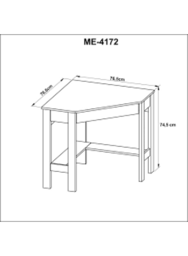 تيكنوموبيلي طاولة كمبيوتر كونر مودرن لغرف المعيشة لون ابيض 76.5x76.5x74.5 - Image 4