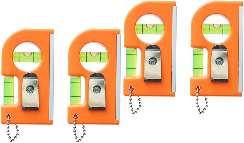 klarako 4 Pcs Spirit Level Horizontal Measuring Instrument Frame Hanger Ruler Bubble Level Horizontal Level Tool Nail Position Ruler Picture Level Ruler Mini Hanger Magnetic Abs - Image 2