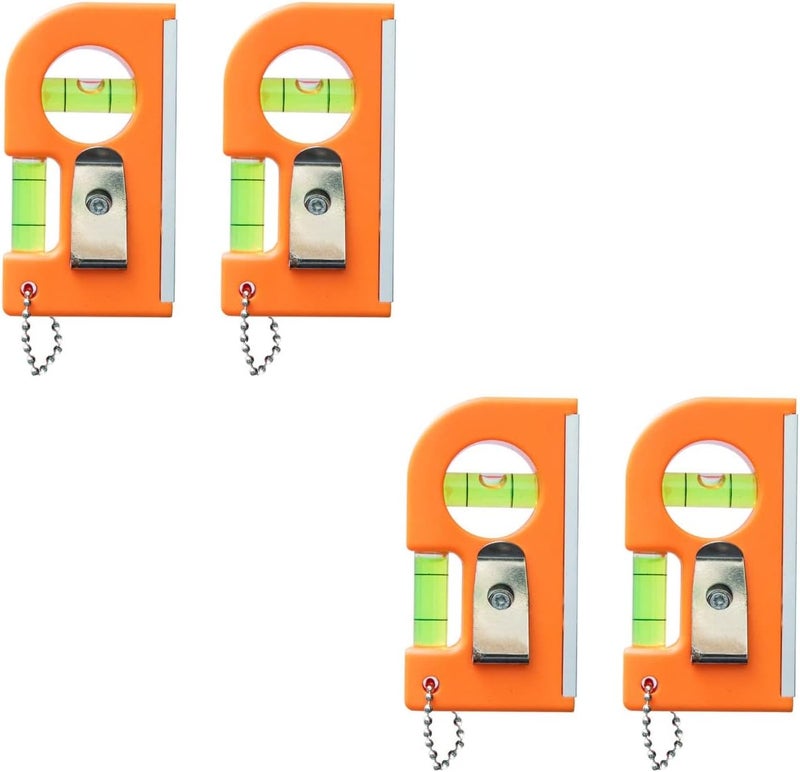 klarako 4 Pcs Spirit Level Horizontal Measuring Instrument Frame Hanger Ruler Bubble Level Horizontal Level Tool Nail Position Ruler Picture Level Ruler Mini Hanger Magnetic Abs - Image 5