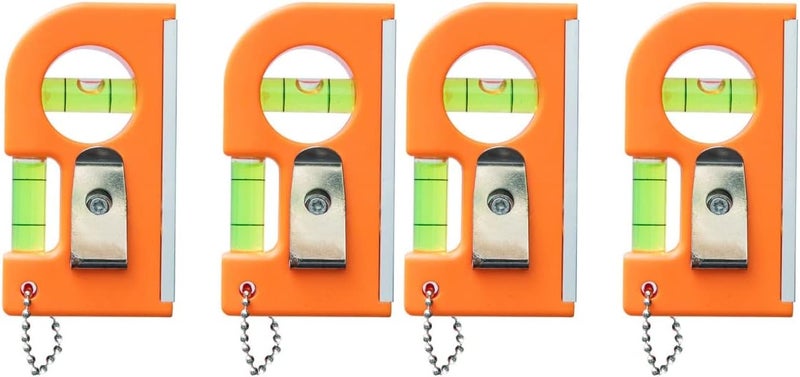 klarako 4 Pcs Spirit Level Horizontal Measuring Instrument Frame Hanger Ruler Bubble Level Horizontal Level Tool Nail Position Ruler Picture Level Ruler Mini Hanger Magnetic Abs - Image 3