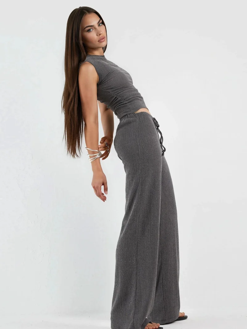 Busem BUSEM Wide Leg Trousers with Drawstring Waist