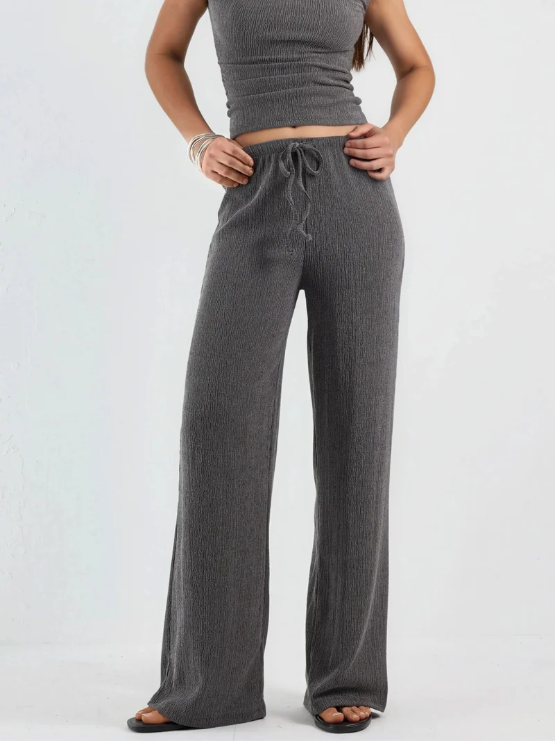 Busem BUSEM Wide Leg Trousers with Drawstring Waist