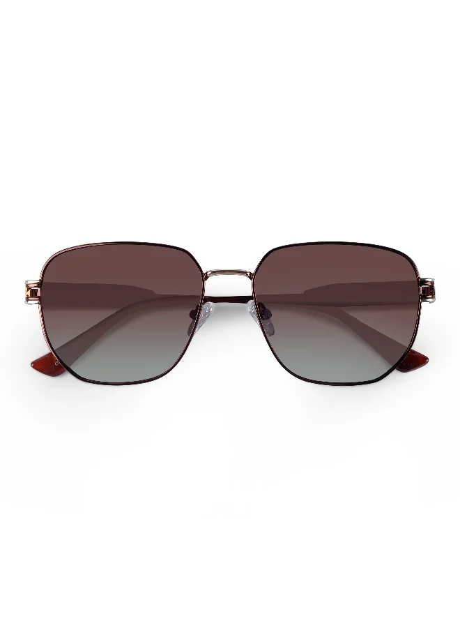 Woggles Black Polarized Hexagonal Sunglasses