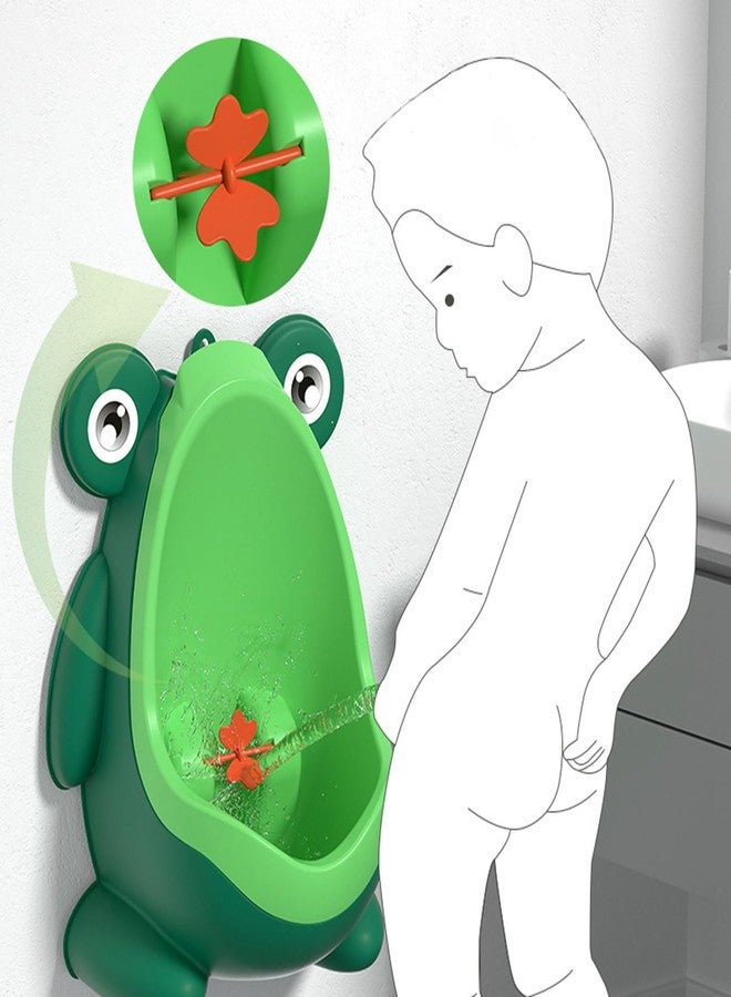 Mrisata Cute Frog Baby Potty Training Urinal for Toddlers and Funny Swirling Target Toilet with Suction Cup, Cartoon Urinal Trainer with Funny Target Point - Image 2