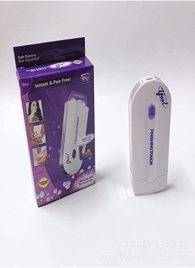 finishing touch Laser Rechargeable Epilator Remover Smooth Touch Hair Removal Instant Pain Free Razor Sensor- Light Technology Hair Remove White/Purple  - Image 3