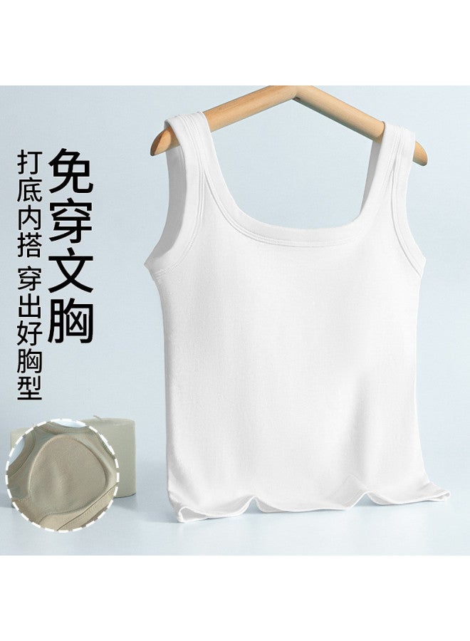 Goso Spaghetti Strap Comfortable Camisole With Padded Inserts, Women'S Layering Tank Top For Outer Wear - Image 3