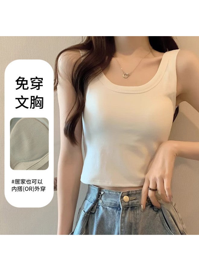 Goso Spaghetti Strap Comfortable Camisole With Padded Inserts, Women'S Layering Tank Top For Outer Wear - Image 2