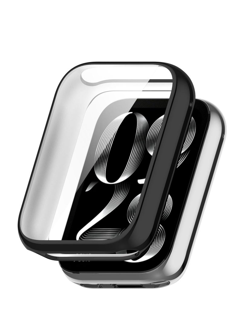 Compatible with Xiaomi Mi Band 8pro Case Full Coverage Screen Protector Soft TPU Bumper Shell Anti-Scratch Protective Case for Mi Band 8pro Smartwatch (Black) - Image 1