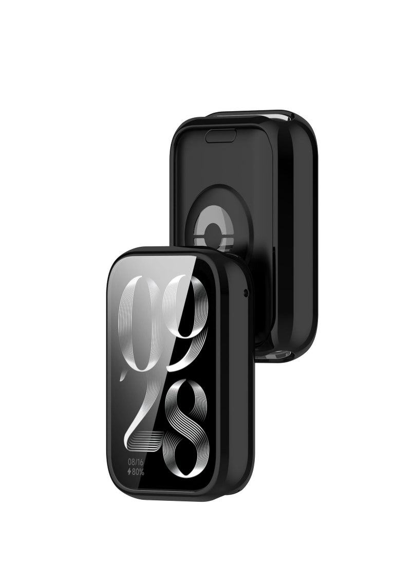 Compatible with Xiaomi Mi Band 8pro Case Full Coverage Screen Protector Soft TPU Bumper Shell Anti-Scratch Protective Case for Mi Band 8pro Smartwatch (Black) - Image 3