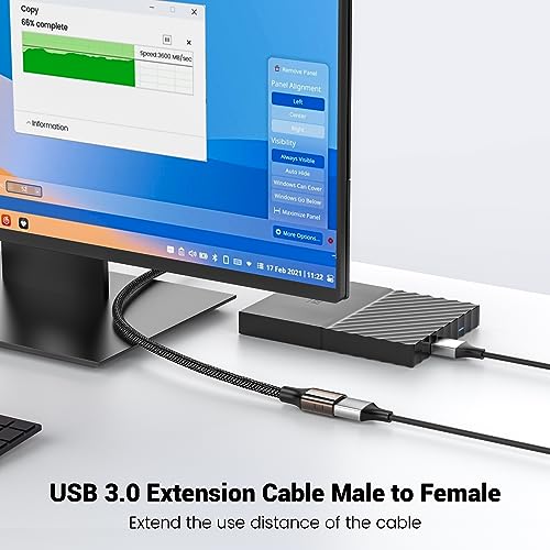 MOGOOD USB 3.0 Extension Cable 3FT USB Cord USB 3.0 Extension Cord USB Extender Type A Male to Female Cable - Image 3