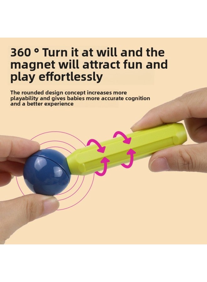 Varied Large Magnetic Stick Children's Early Education Yizhibao Intelligence Development Assembled Toys Boys And Girls Building Blocks Wholesale-Color:36 Pieces Of Magnetic Rods In Storage Box) - Image 4